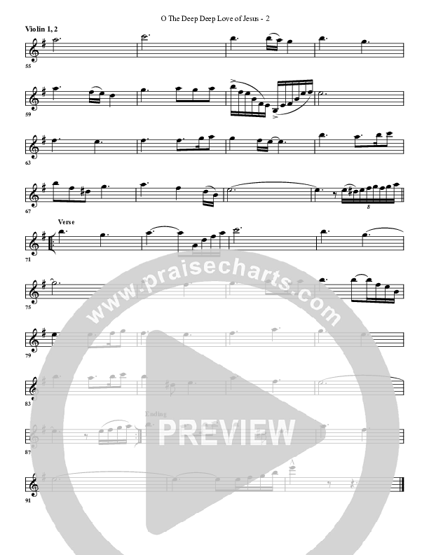 O The Deep Deep Love Of Jesus Violin 1/2 (G3 Worship)