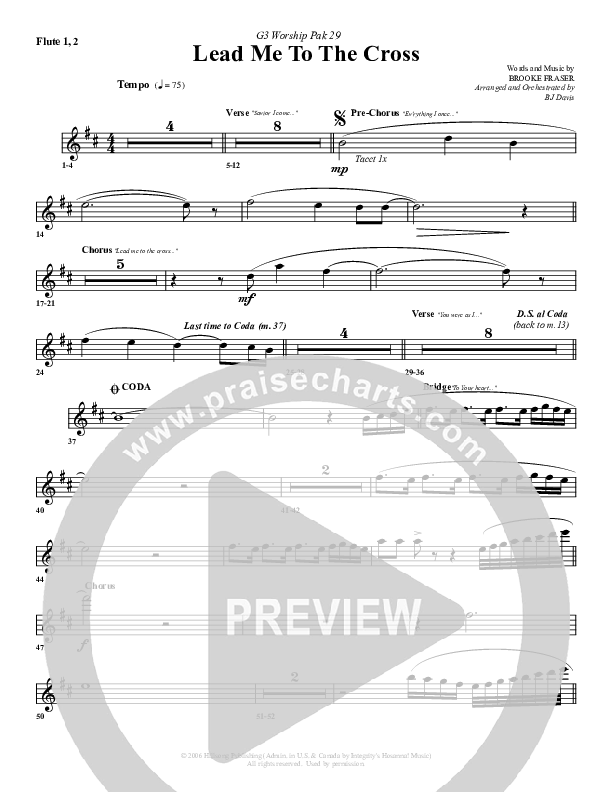 Lead Me To The Cross Flute 1/2 (G3 Worship)