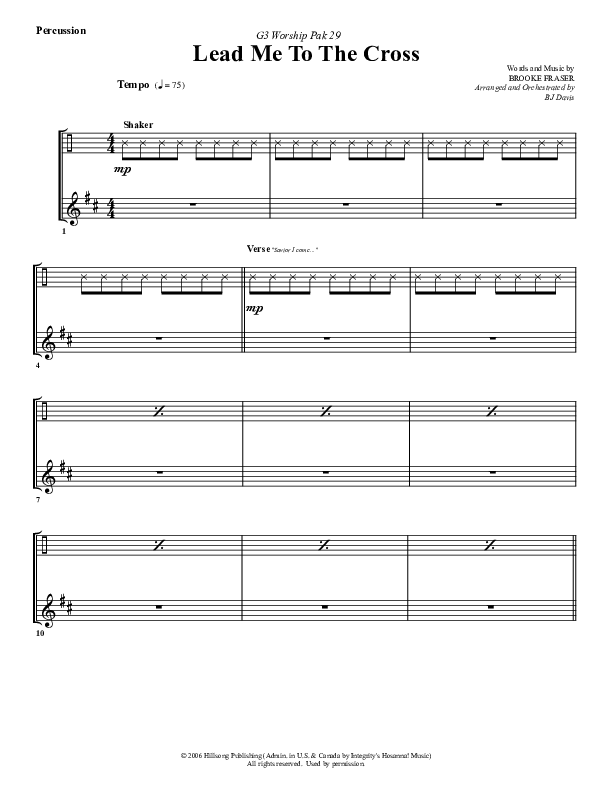 Lead Me To The Cross Percussion (G3 Worship)