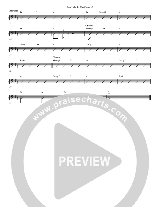 Lead Me To The Cross Rhythm Chart (G3 Worship)