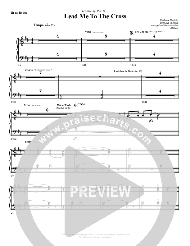 Lead Me To The Cross Synth Brass (G3 Worship)