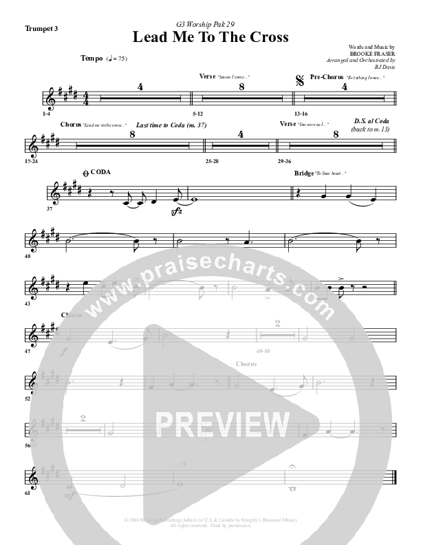 Lead Me To The Cross Trumpet 3 (G3 Worship)
