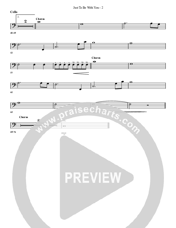 Just To Be With You Cello (G3 Worship)