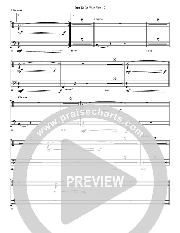 Just To Be With You Percussion (G3 Worship)