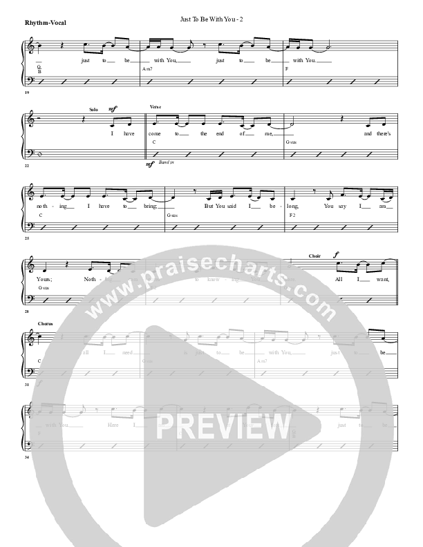 Just To Be With You Rhythm/Vocal (G3 Worship)