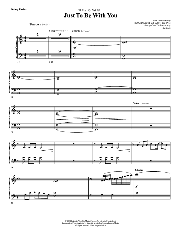 Just To Be With You Synth Strings (G3 Worship)