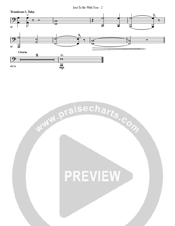 Just To Be With You Trombone 3/Tuba (G3 Worship)