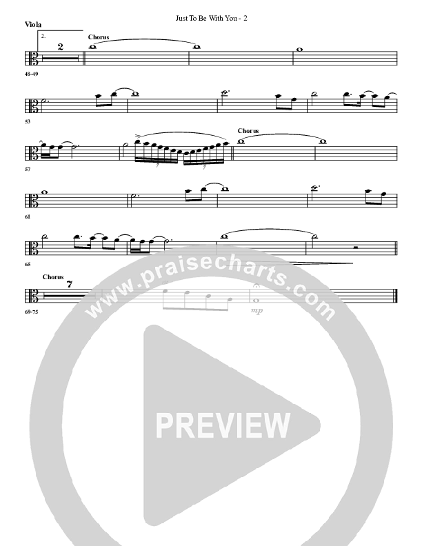 Just To Be With You Viola (G3 Worship)
