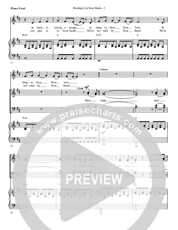 Healing Is In Your Hands Piano/Vocal & Lead (G3 Worship)