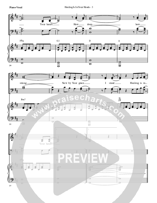 Healing Is In Your Hands Piano/Vocal & Lead (G3 Worship)