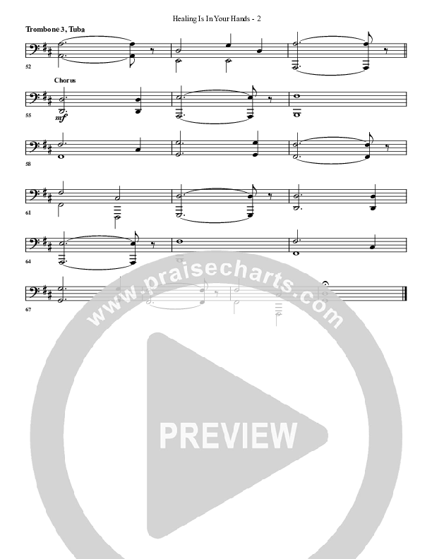 Healing Is In Your Hands Trombone 3/Tuba (G3 Worship)