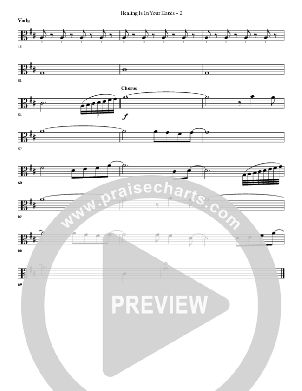 Healing Is In Your Hands Viola (G3 Worship)