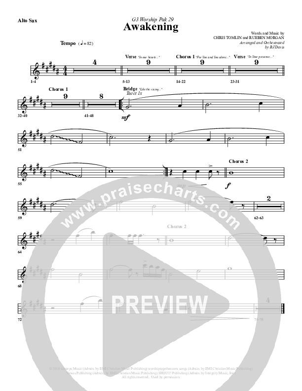 Awakening Alto Sax (G3 Worship)