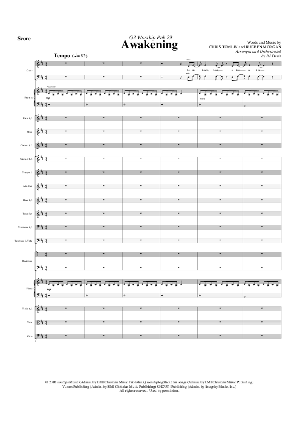 Awakening Conductor's Score (G3 Worship)