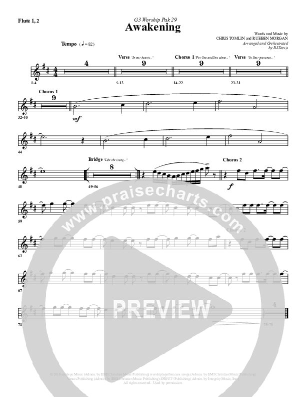 Awakening Flute 1/2 (G3 Worship)