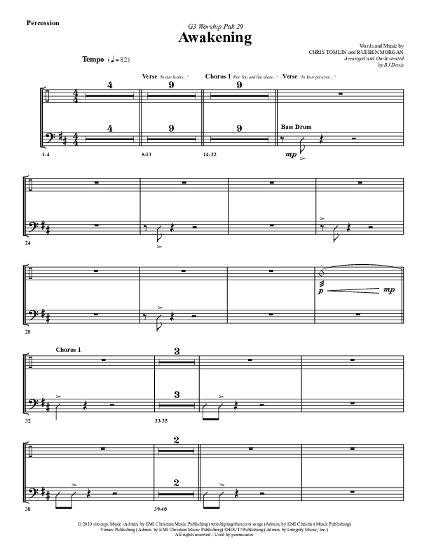 Awakening Percussion (G3 Worship)