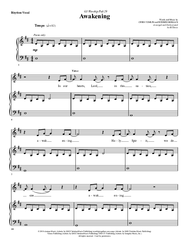 Awakening Rhythm/Vocal (G3 Worship)