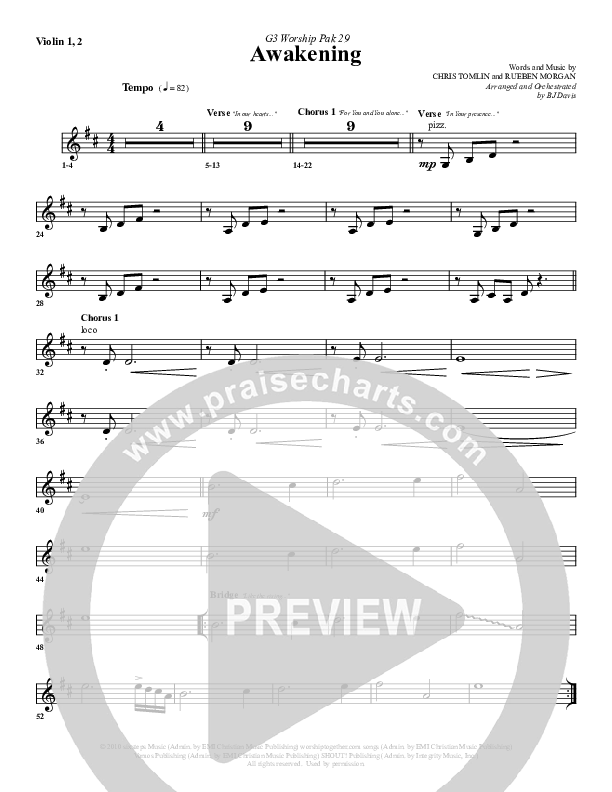Awakening Violin 1/2 (G3 Worship)