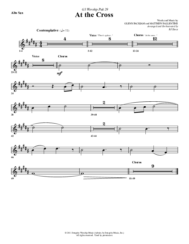 At The Cross Alto Sax (G3 Worship)