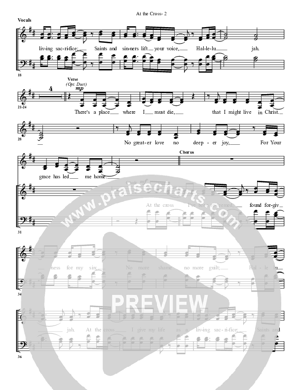 At The Cross Choir Sheet (G3 Worship)