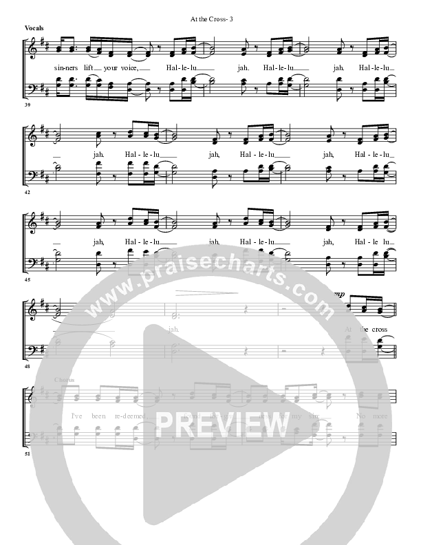 At The Cross Choir Sheet (G3 Worship)