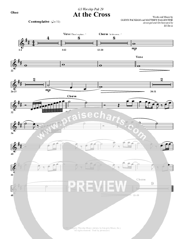 At The Cross Oboe (G3 Worship)