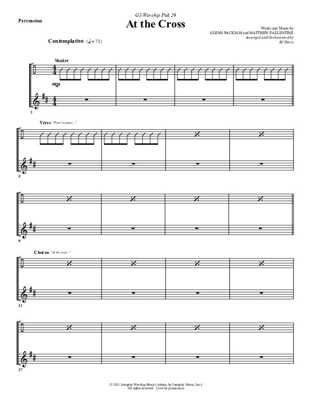 At The Cross Percussion (G3 Worship)