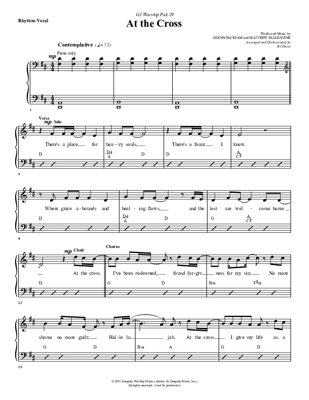 At The Cross Rhythm Chart (G3 Worship)