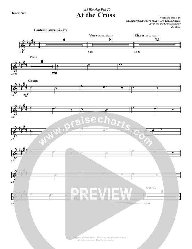 At The Cross Tenor Sax 2 (G3 Worship)