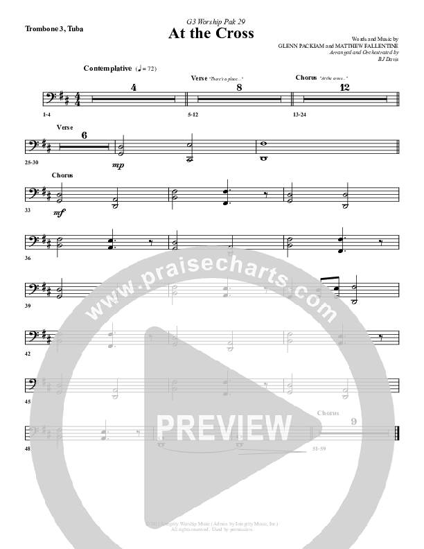 At The Cross Trombone 3/Tuba (G3 Worship)