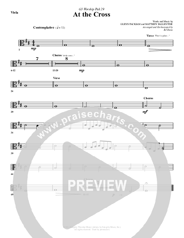 At The Cross Viola (G3 Worship)