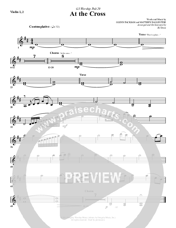 At The Cross Violin 1/2 (G3 Worship)