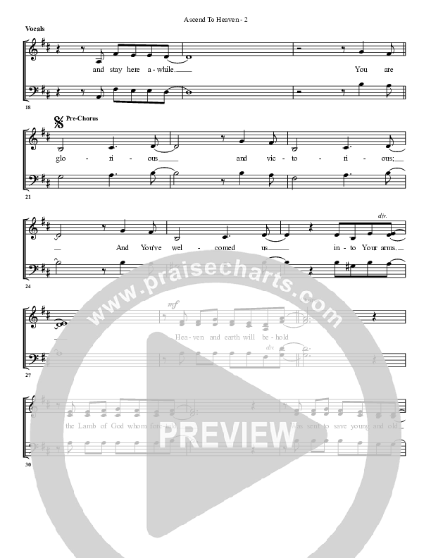 Ascend To Heaven Lead Sheet (G3 Worship)