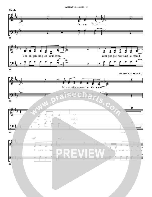 Ascend To Heaven Lead Sheet (G3 Worship)