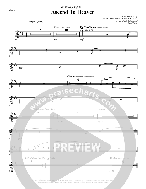 Ascend To Heaven Oboe (G3 Worship)