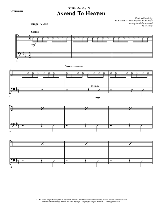 Ascend To Heaven Percussion (G3 Worship)