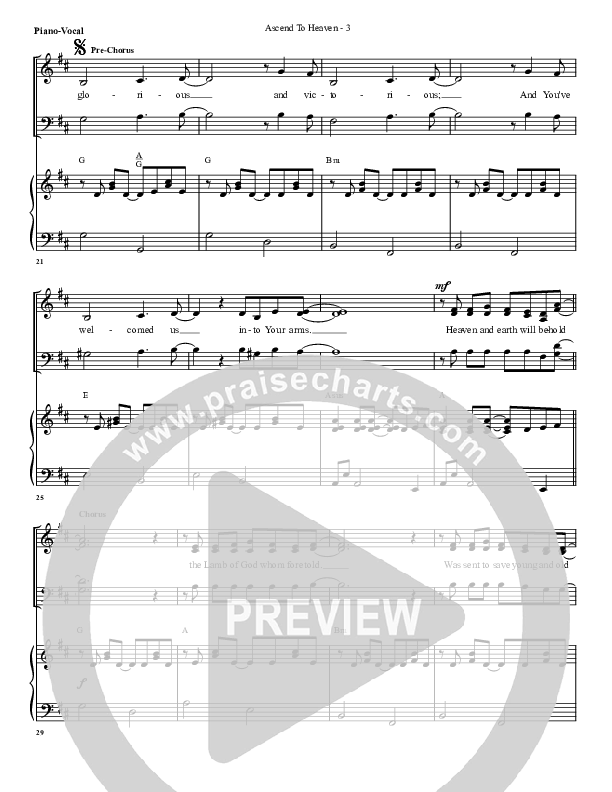 Ascend To Heaven Piano/Vocal & Lead (G3 Worship)