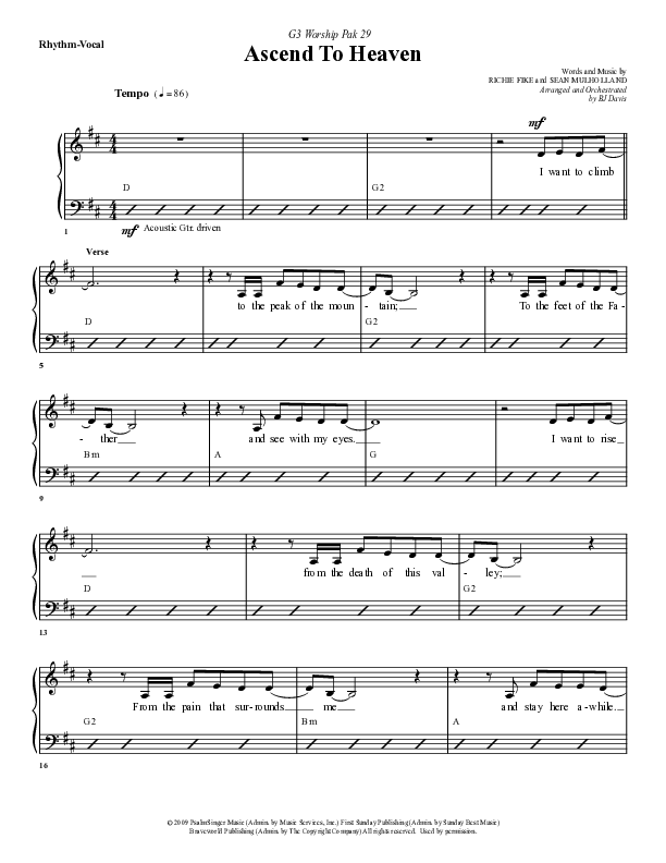 Ascend To Heaven Rhythm/Vocal (G3 Worship)