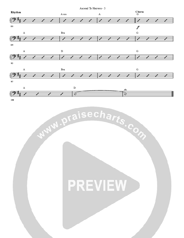 Ascend To Heaven Rhythm Chart (G3 Worship)
