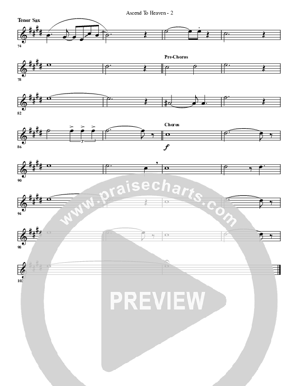 Ascend To Heaven Tenor Sax 2 (G3 Worship)