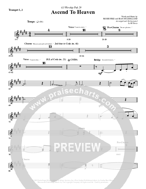 Ascend To Heaven Trumpet 1,2 (G3 Worship)
