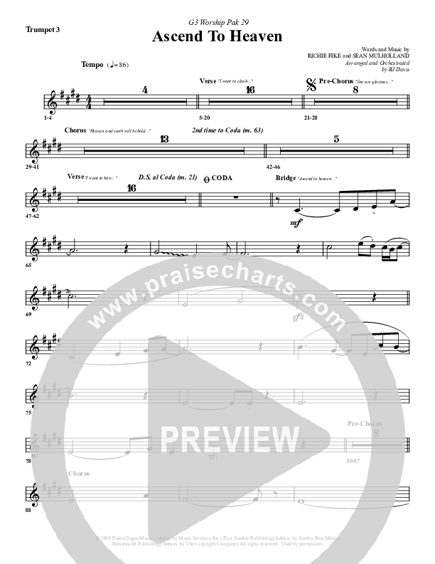 Ascend To Heaven Trumpet 3 (G3 Worship)
