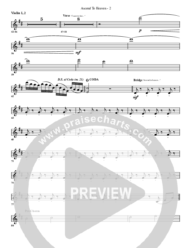 Ascend To Heaven Violin 1/2 (G3 Worship)