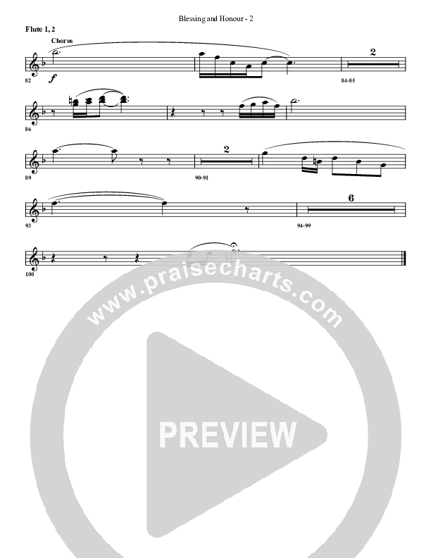 Blessing And Honour Flute 1/2 (G3 Worship)