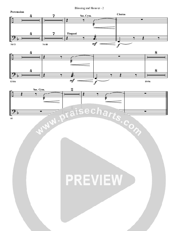 Blessing And Honour Percussion (G3 Worship)