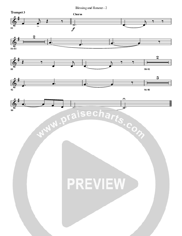 Blessing And Honour Trumpet 3 (G3 Worship)