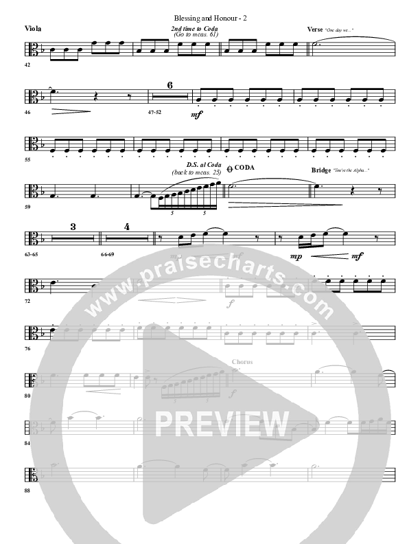 Blessing And Honour Viola (G3 Worship)