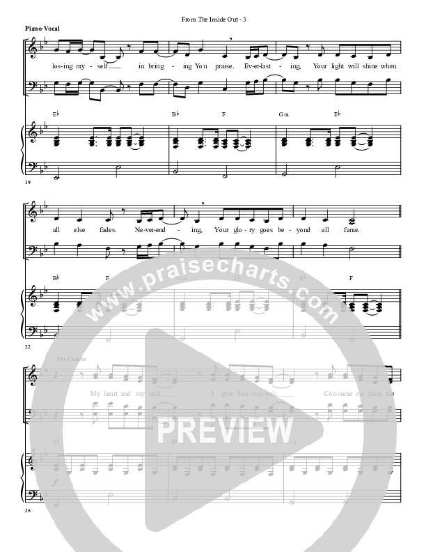 From The Inside Out Lead & Piano (G3 Worship)