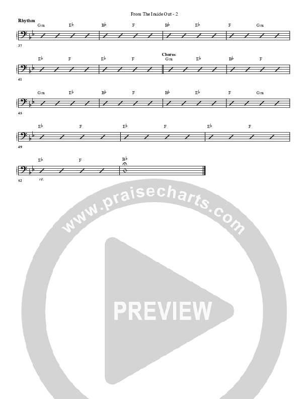 From The Inside Out Rhythm Chart (G3 Worship)