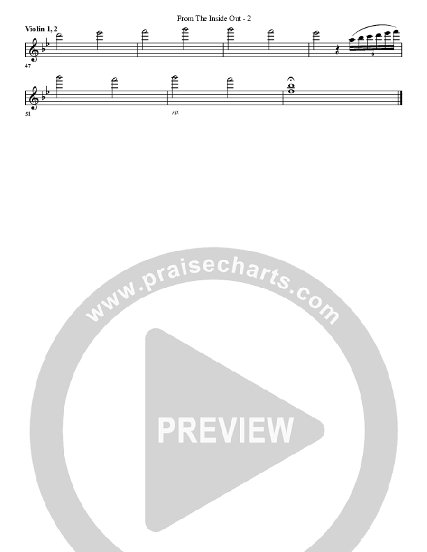 From The Inside Out Violin 1/2 (G3 Worship)